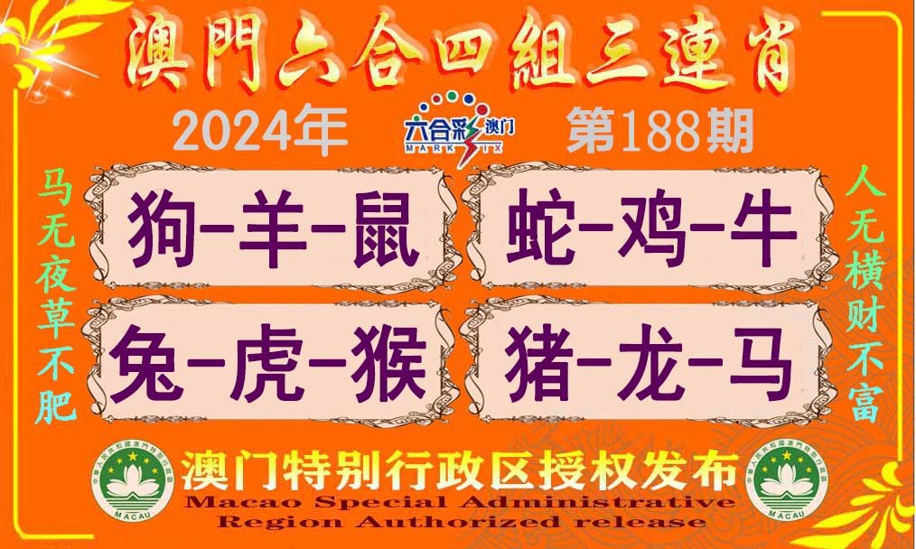2024188期六合四组三连肖