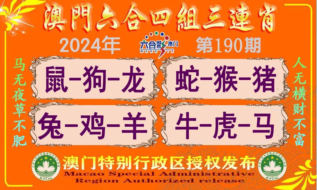 2024190期六合四组三连肖