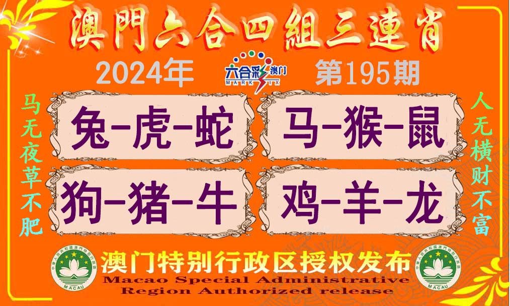 2024195期六合四组三连肖