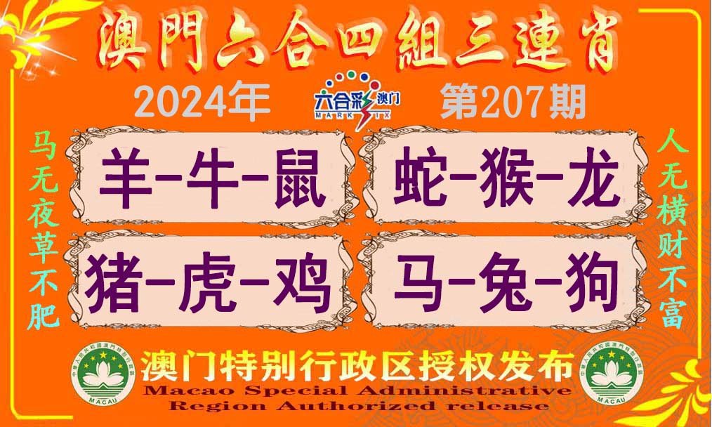 2024207期六合四组三连肖