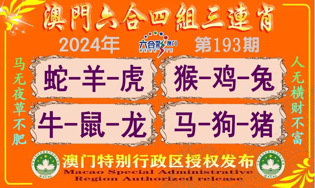 2024193期六合四组三连肖