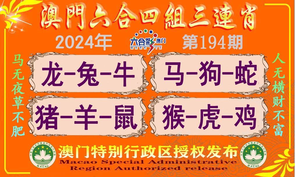 2024194期六合四组三连肖