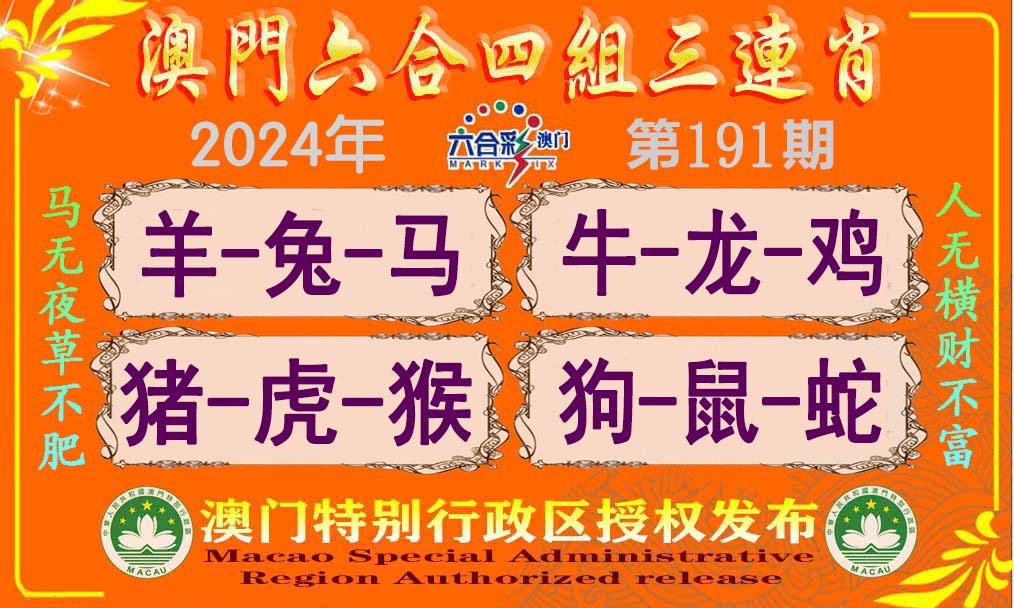 2024191期六合四组三连肖