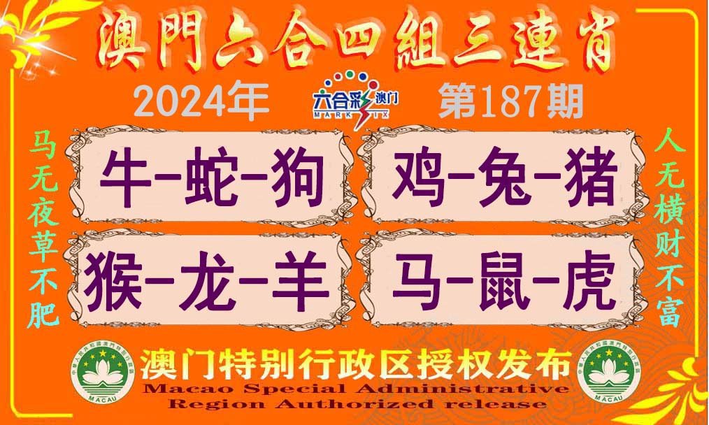 2024187期六合四组三连肖