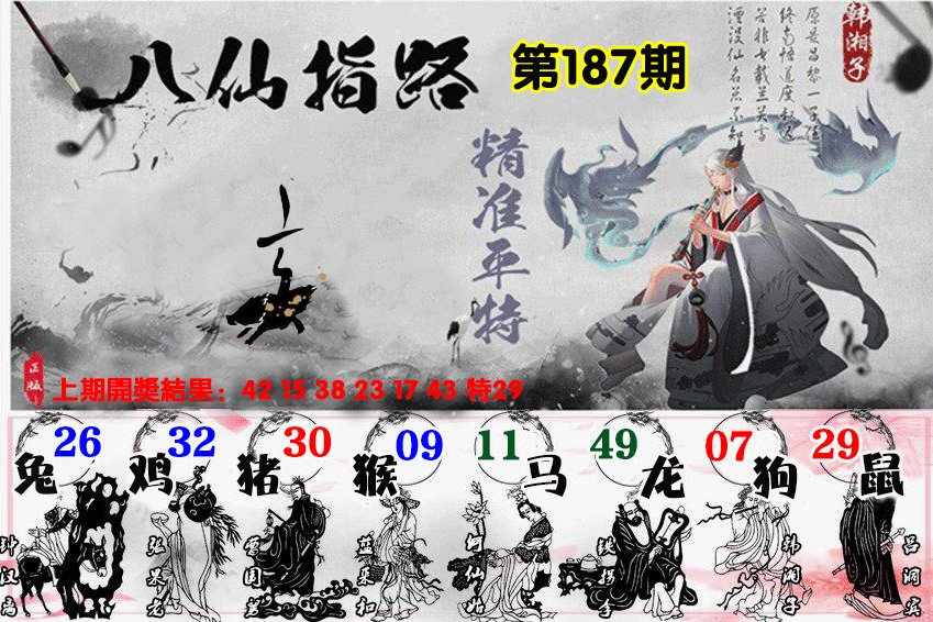 2024187期八仙指路