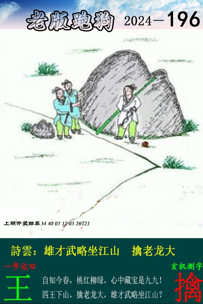 2024196期老版跑狗图