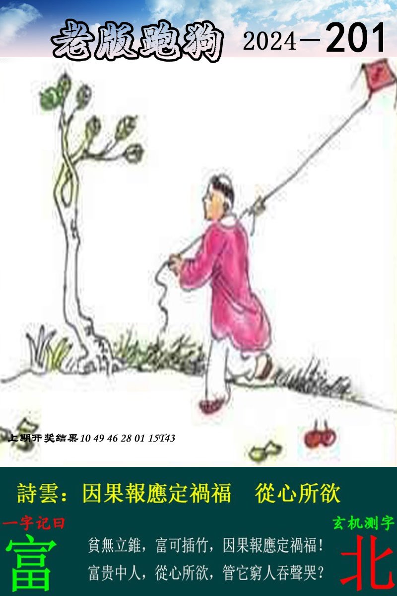 2024201期老版跑狗图
