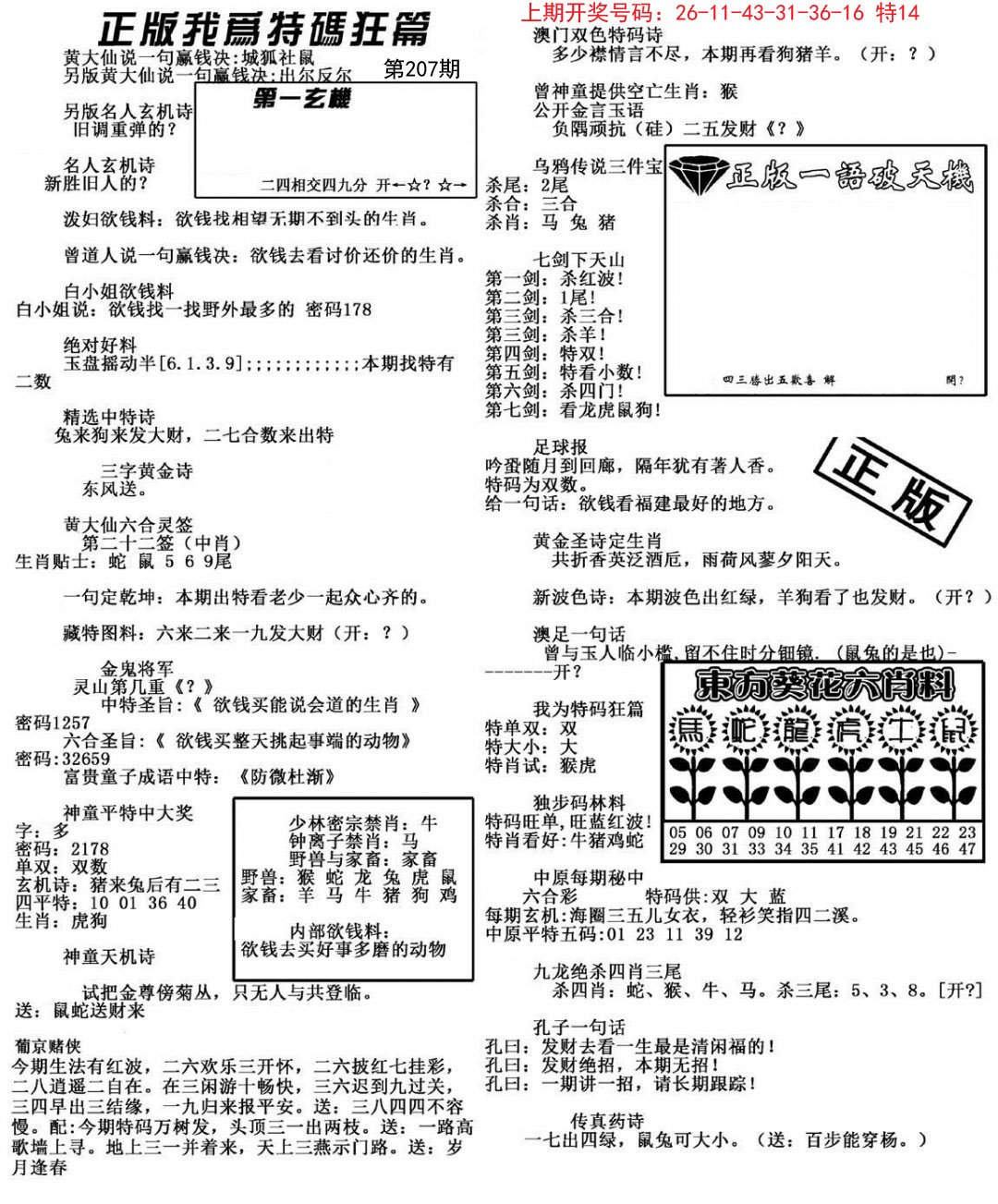 2024207期我为特码狂篇