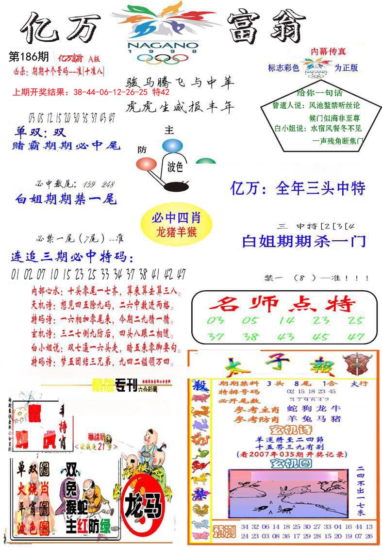2024186期亿万富翁A