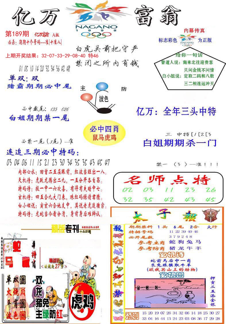 2024189期亿万富翁A