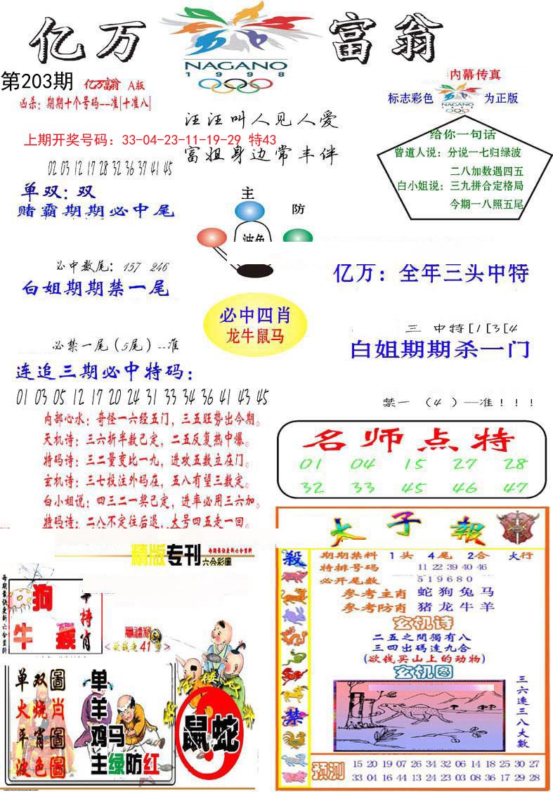2024203期亿万富翁A