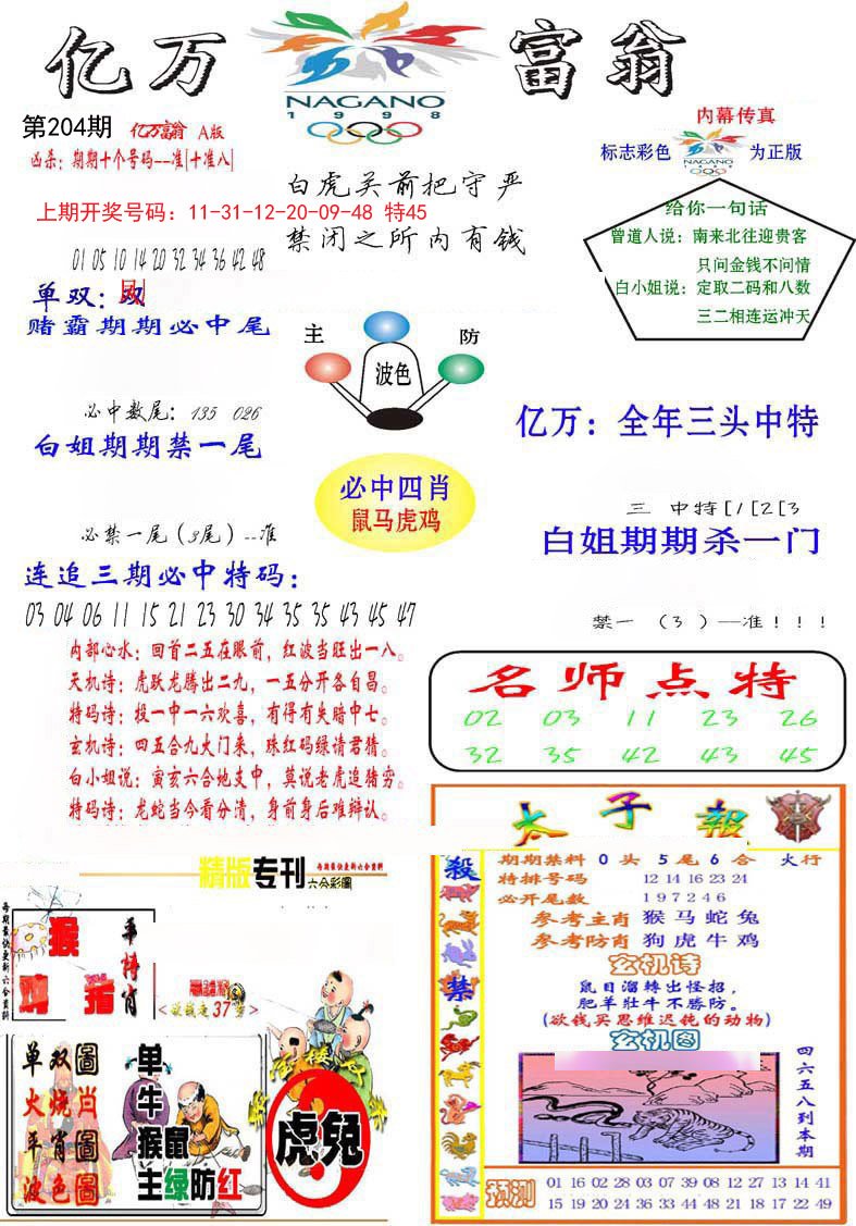 2024204期亿万富翁A