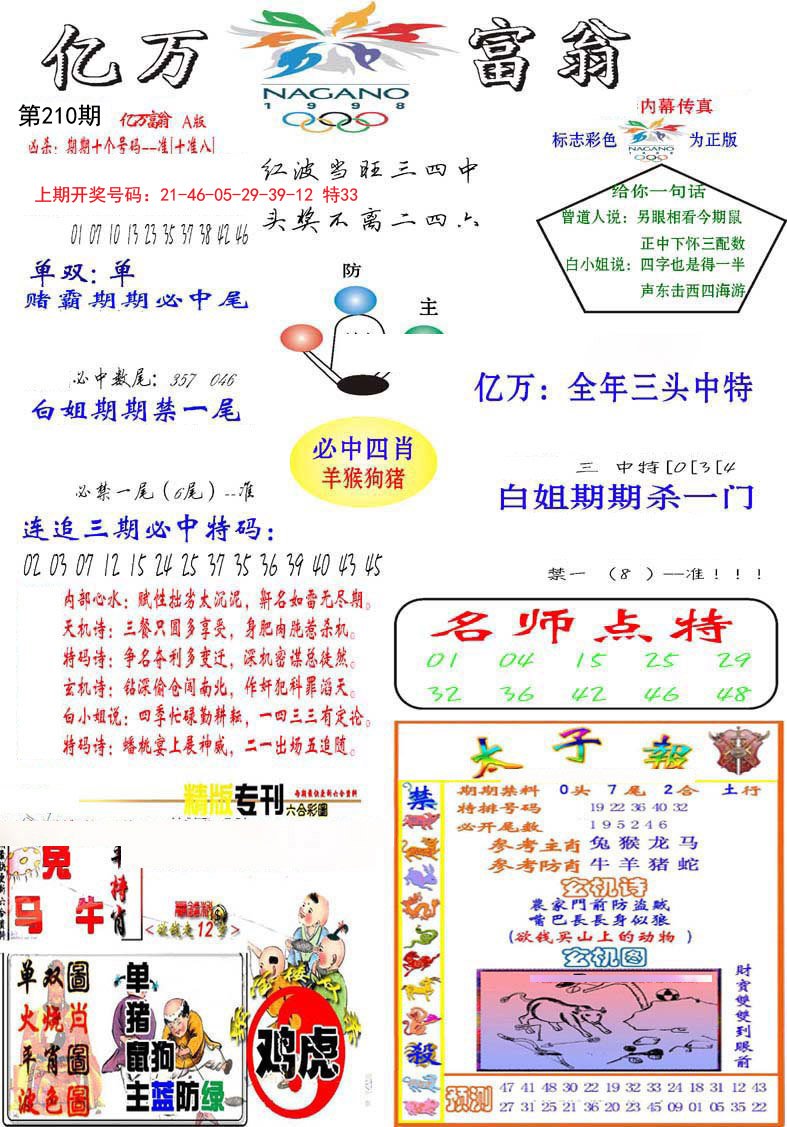 2024210期亿万富翁A