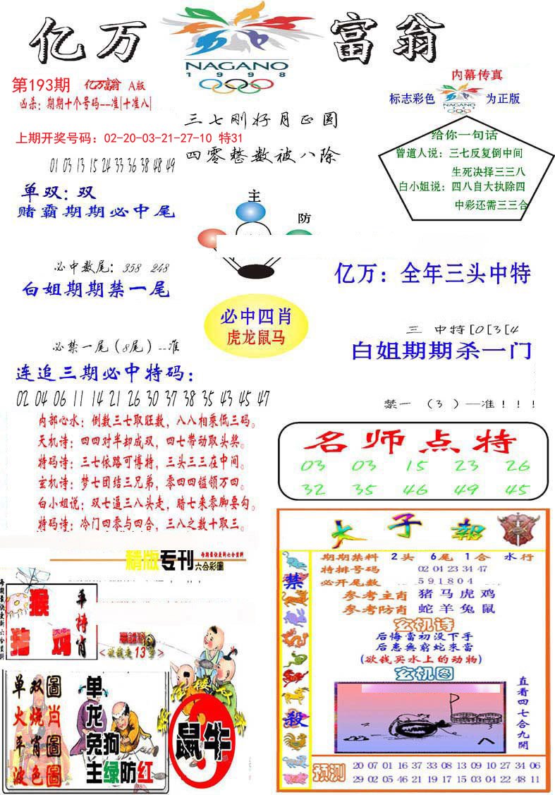 2024193期亿万富翁A