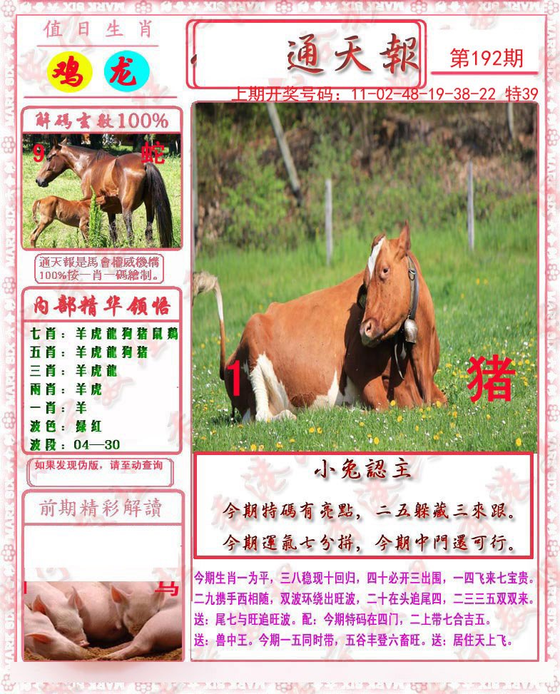 2024192期马经通天报