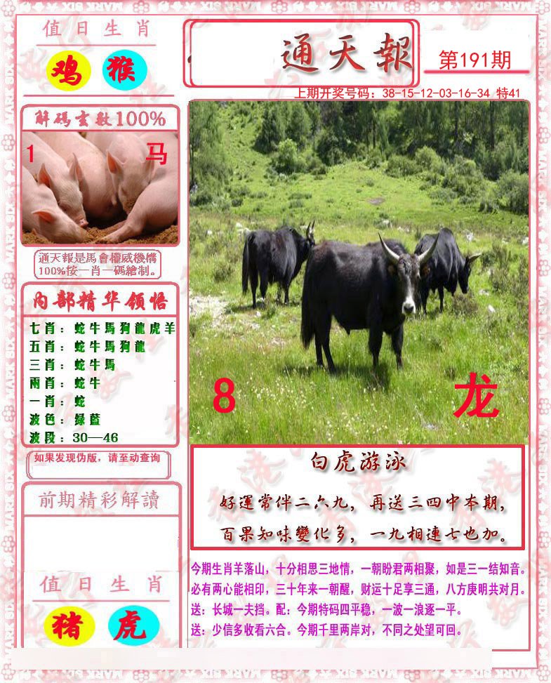 2024191期马经通天报