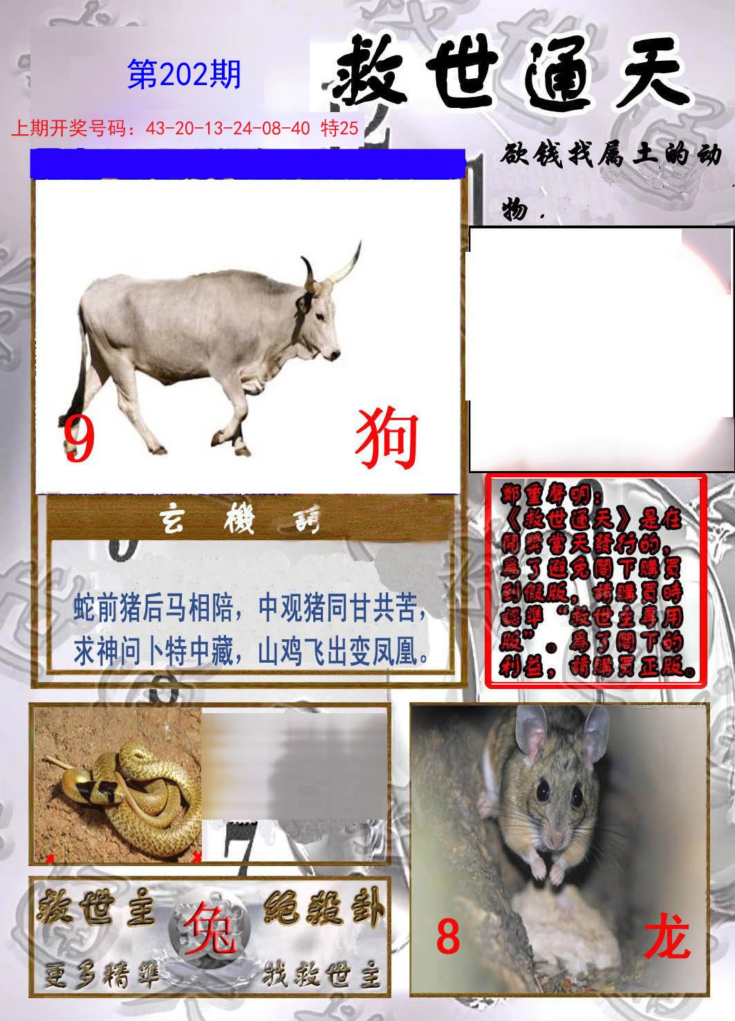 2024202期救世通天报