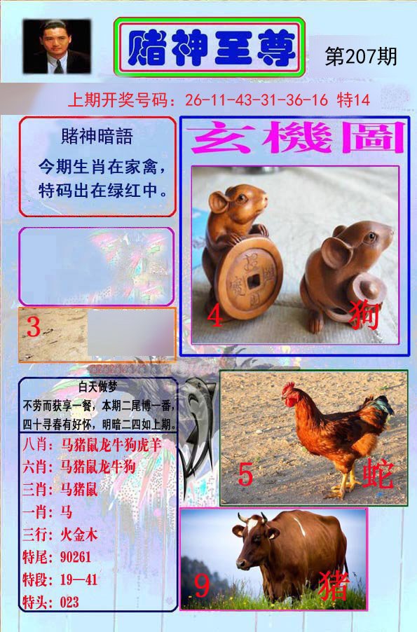 2024207期赌神至尊