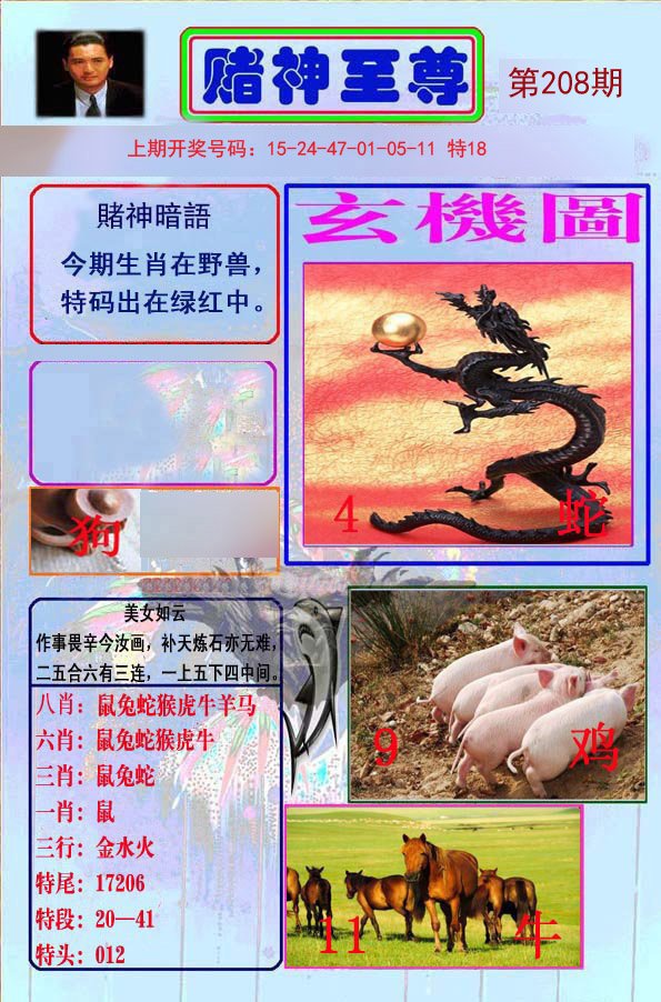 2024208期赌神至尊
