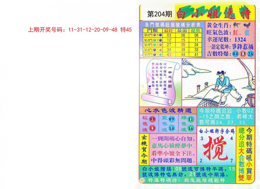 2024204期白小姐透特