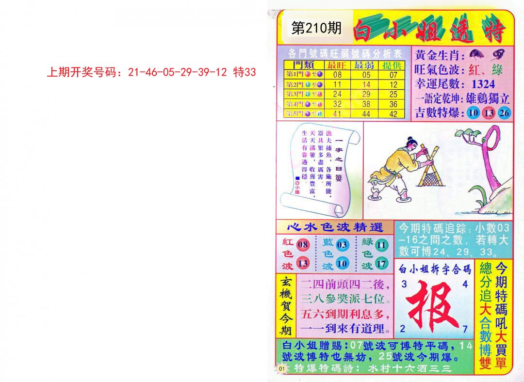 2024210期白小姐透特