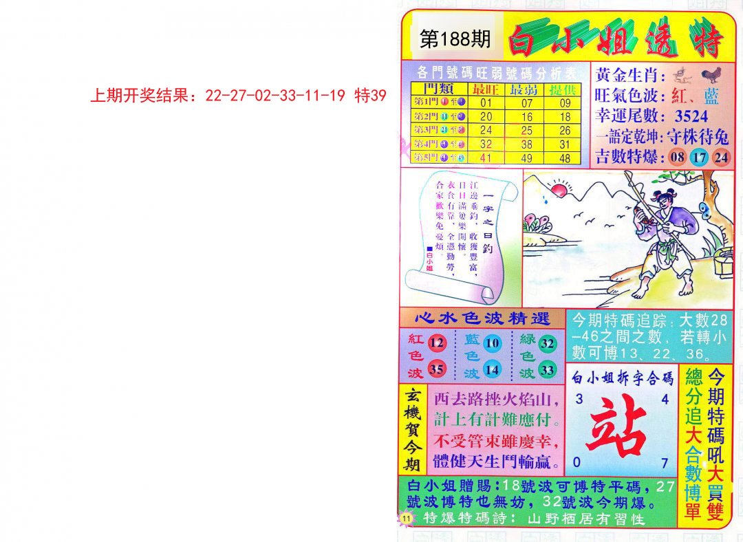 2024188期白小姐透特