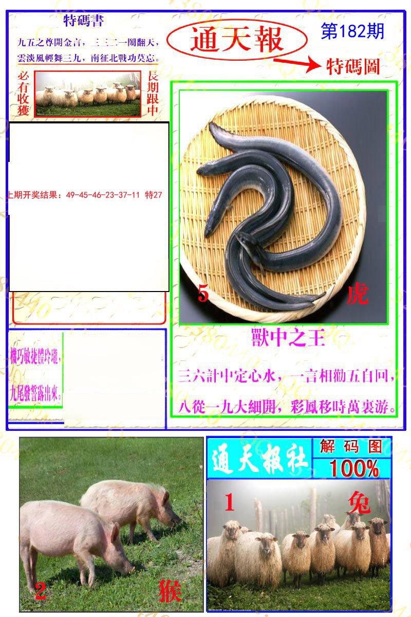 2024182期通天特解图