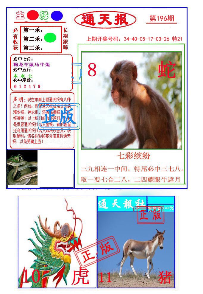 2024196期通天杀波图1