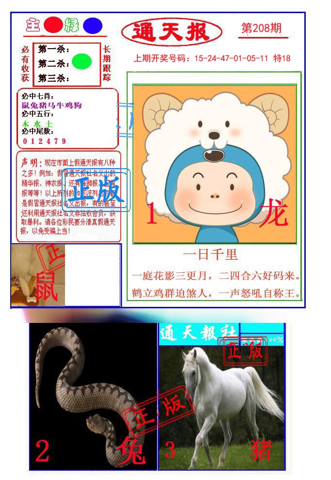 2024208期通天杀波图1