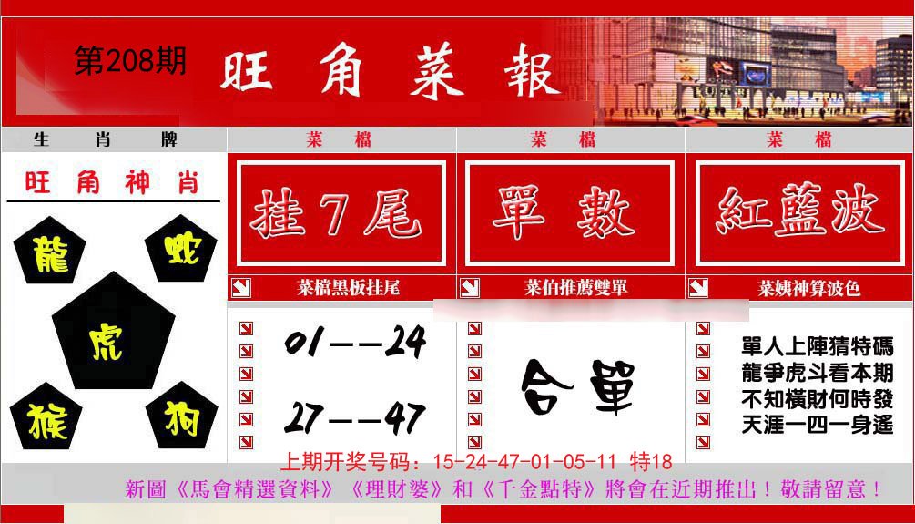 2024208期旺角菜报