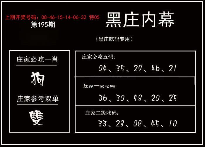 2024195期黑庄内幕