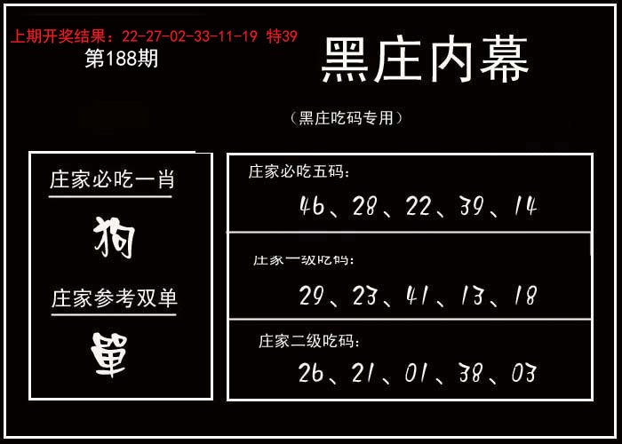 2024188期黑庄内幕