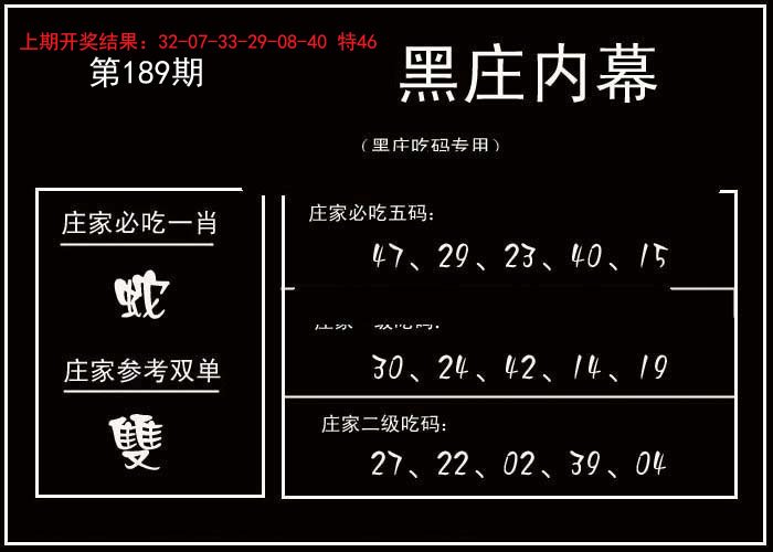 2024189期黑庄内幕
