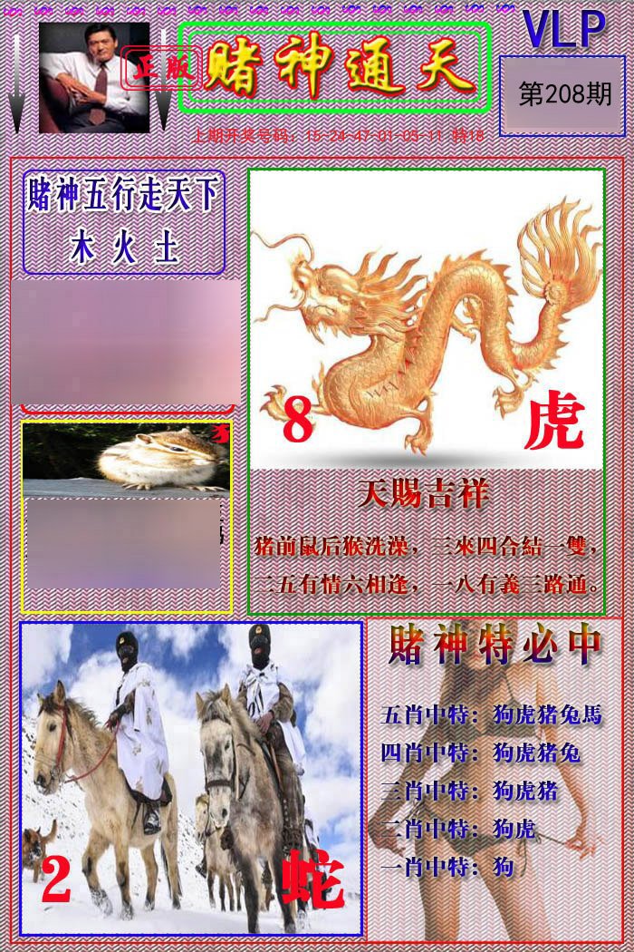 2024208期赌神通天报