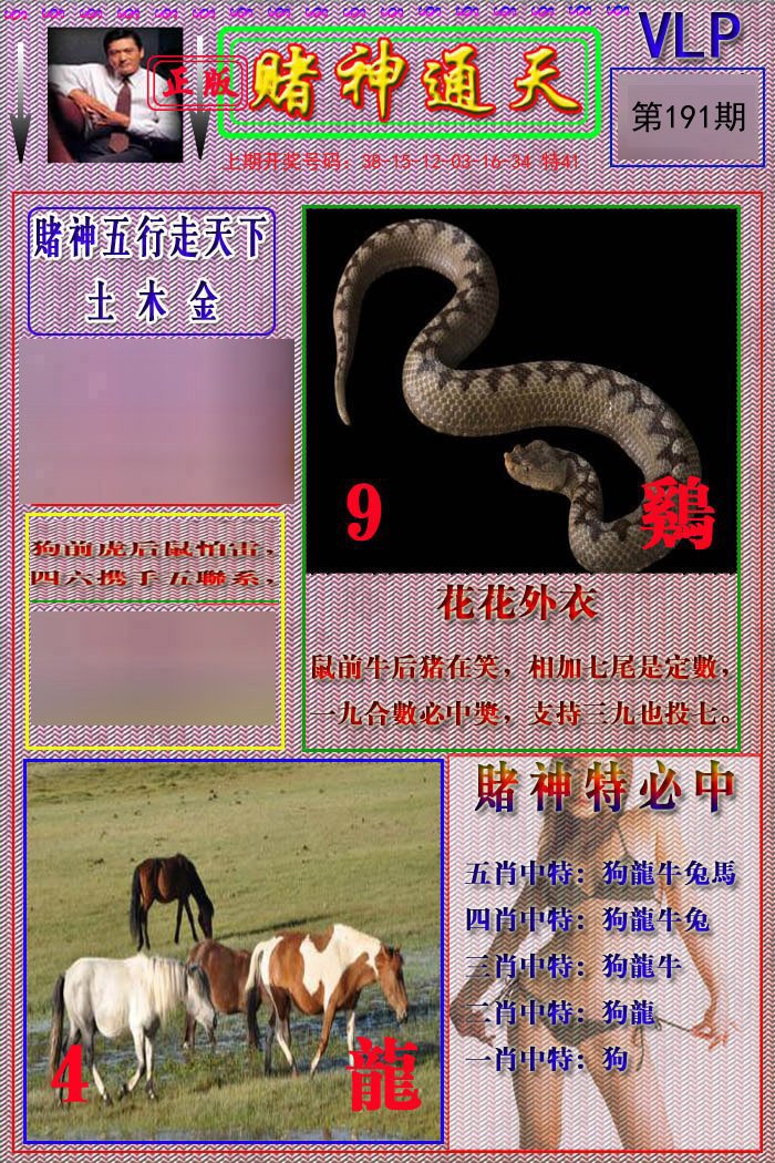 2024191期赌神通天报