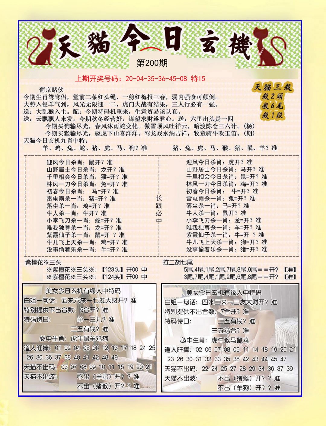 2024200期今日玄机图B
