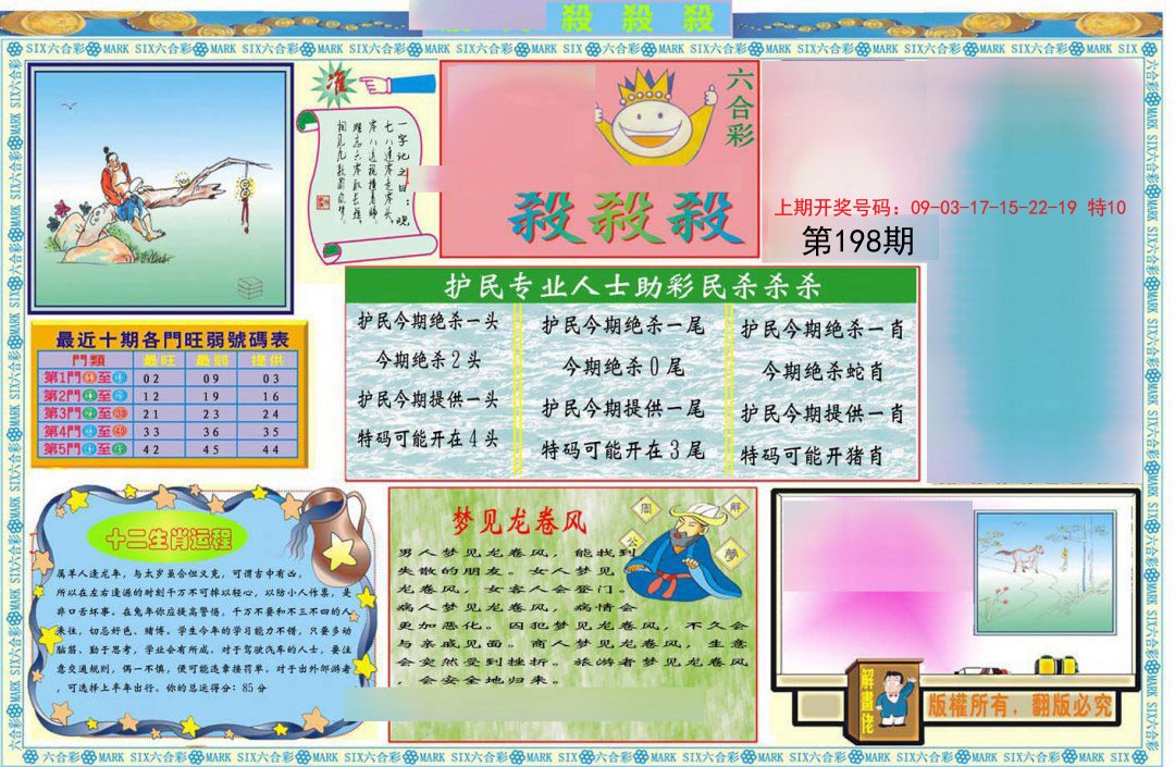 2024198期九龍杀杀杀A(推荐)