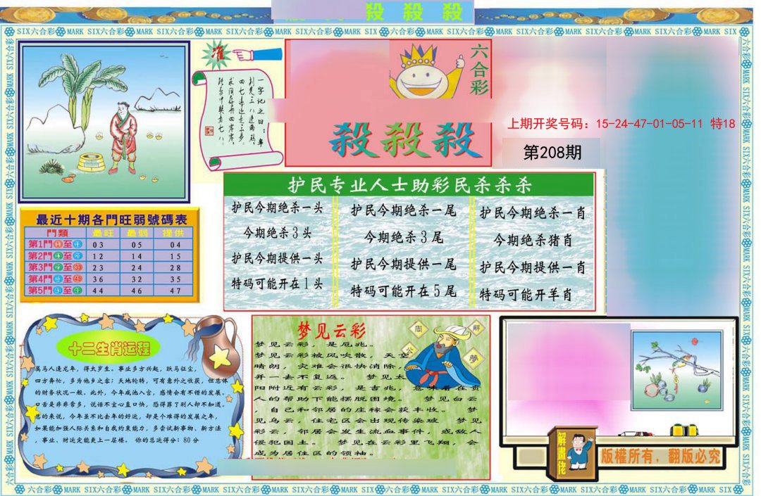 2024208期九龍杀杀杀A(推荐)