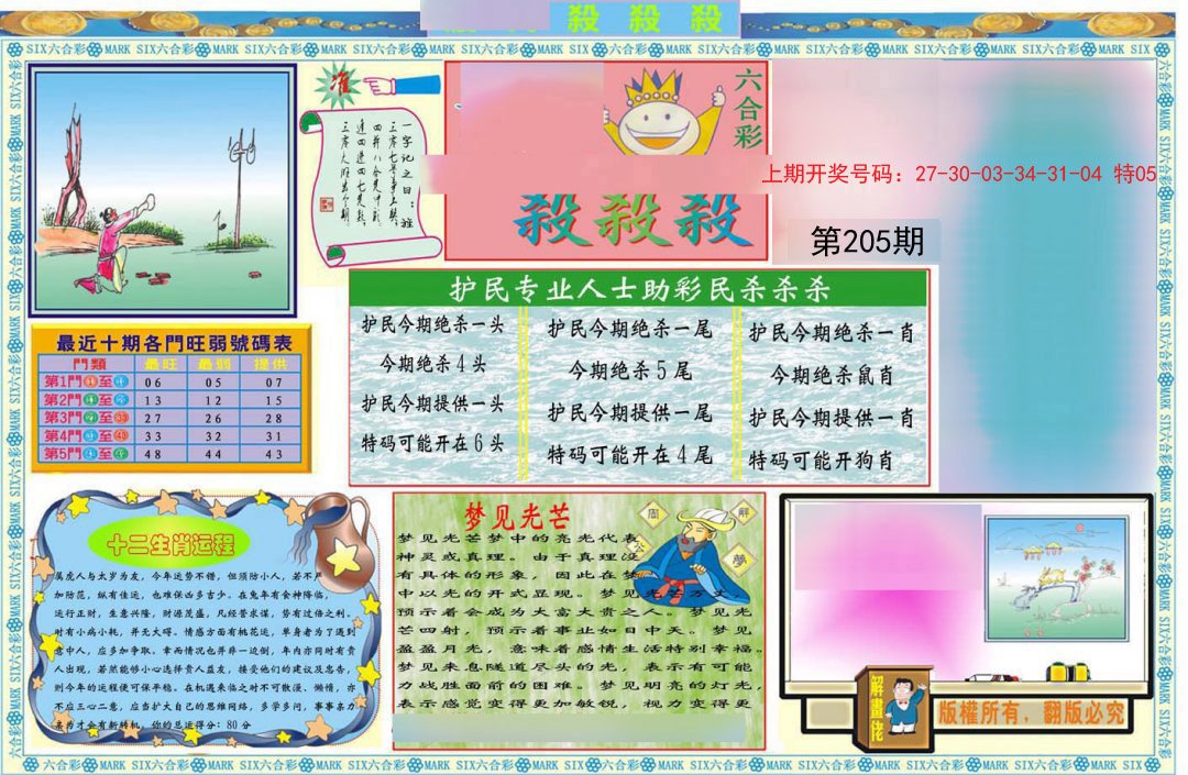 2024205期九龍杀杀杀A(推荐)