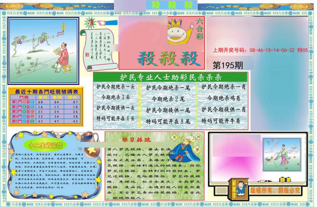 2024195期九龍杀杀杀A(推荐)