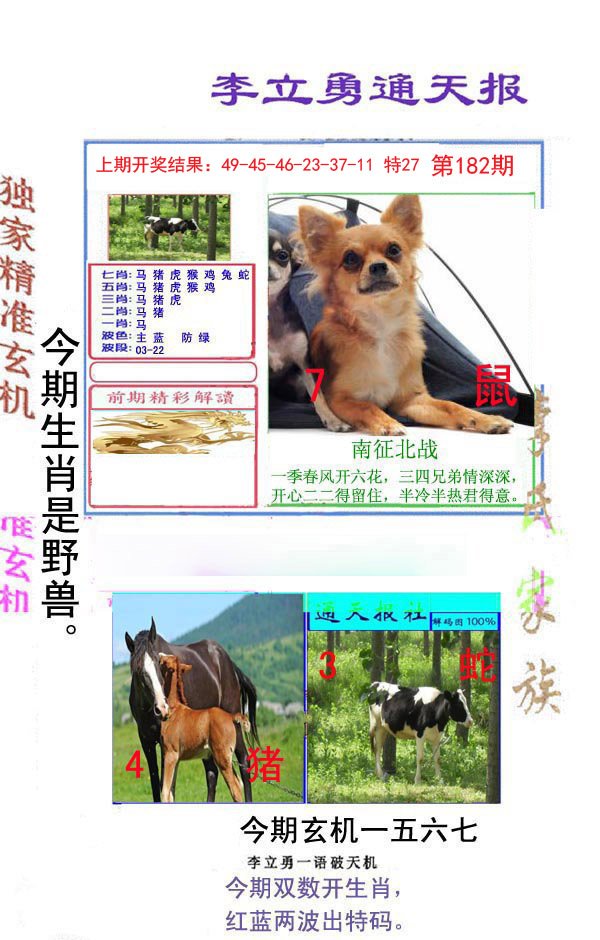 2024182期李立勇通天报