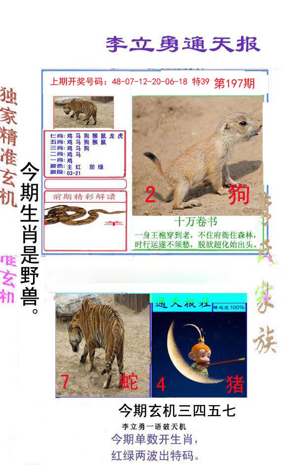 2024197期李立勇通天报