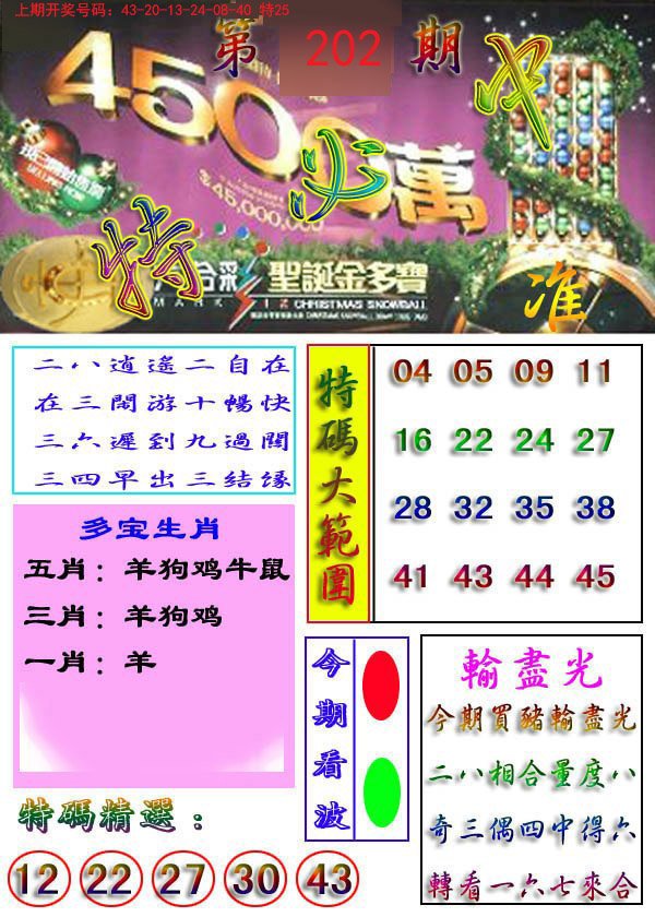 2024202期特必中