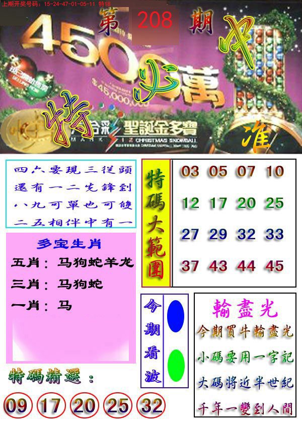 2024208期特必中