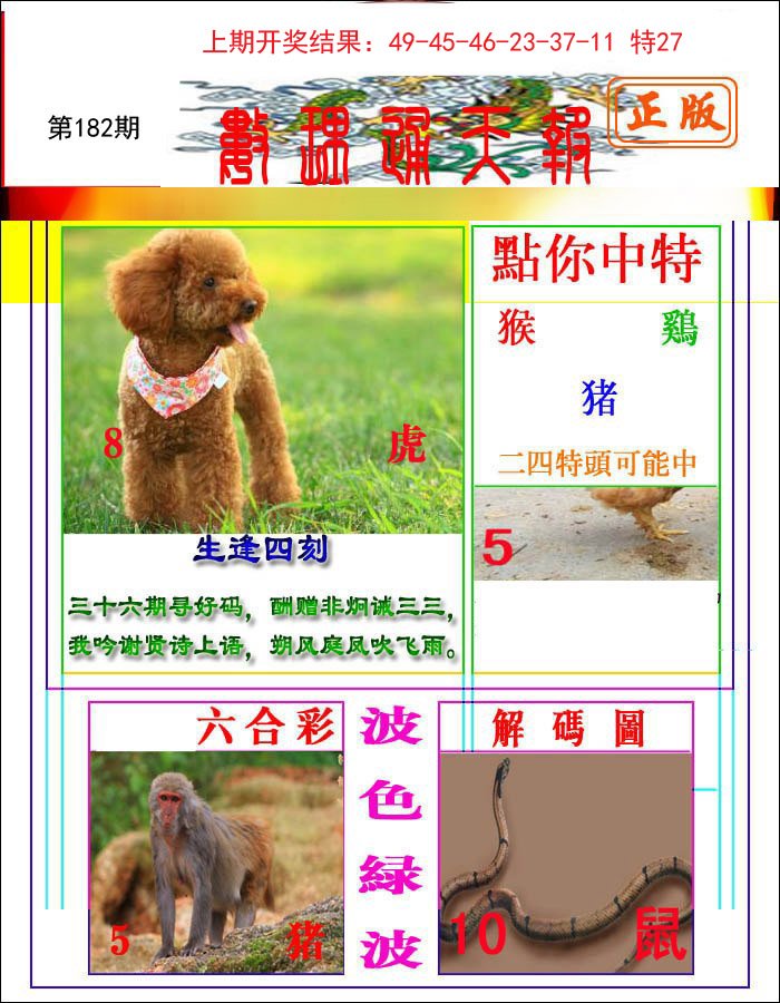 2024182期数理通天