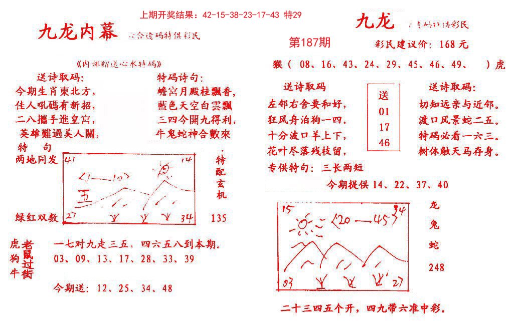 2024187期九龙内幕