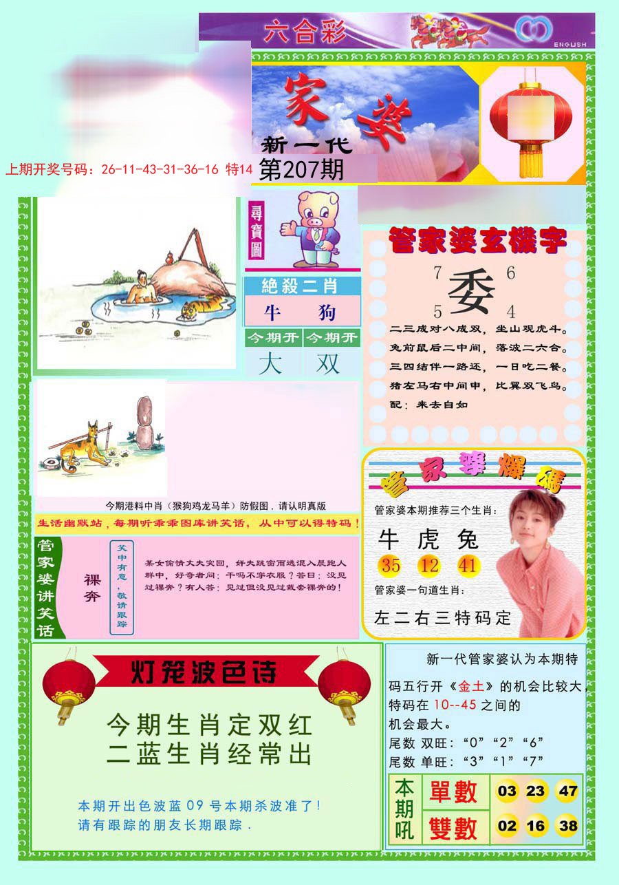 2024207期新一代管家婆