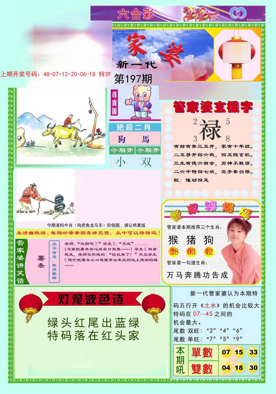 2024197期新一代管家婆