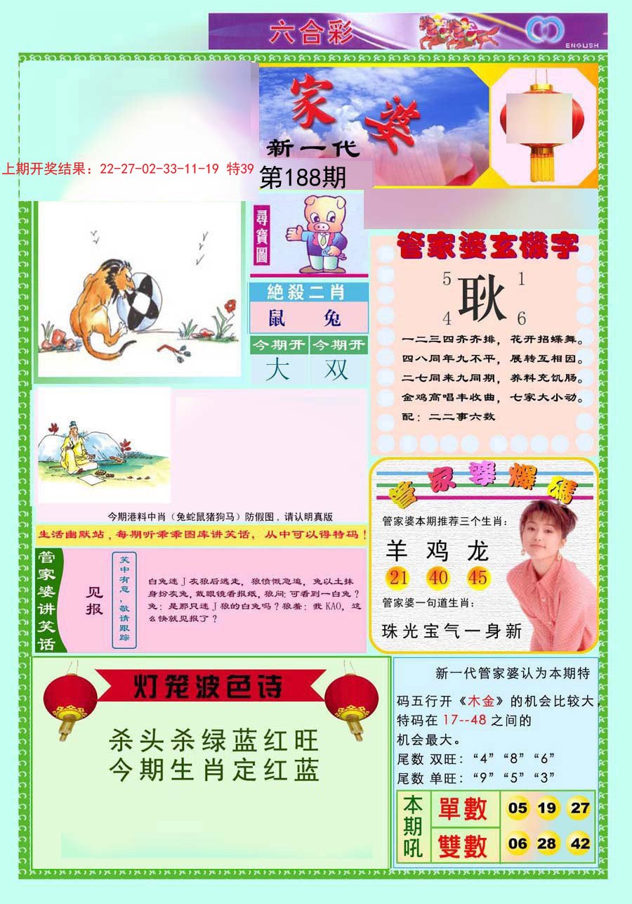 2024188期新一代管家婆