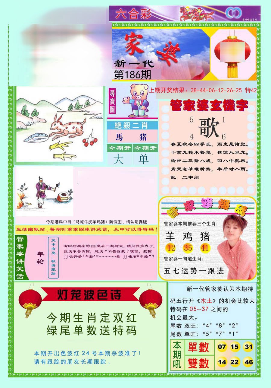 2024186期新一代管家婆